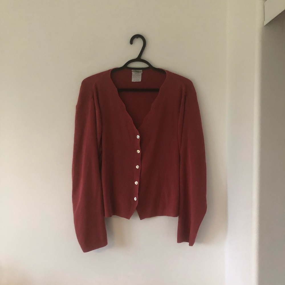 Vintage Laura Ashley Button Front Cardigan 100% Cotton | Size 14